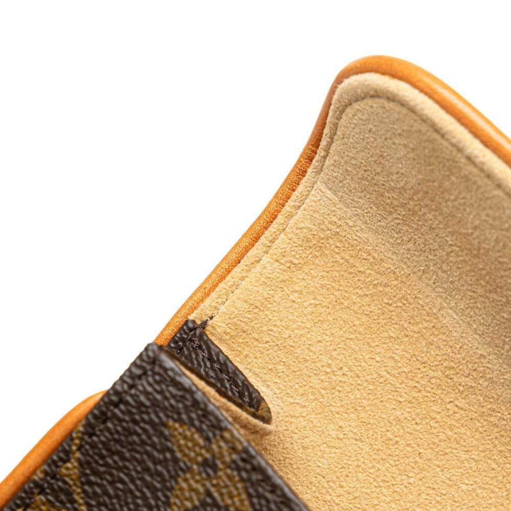 LOUIS VUITTON Authentic Brown Monogram Leather Pochette Hobo Bag - Picture 8 of 15